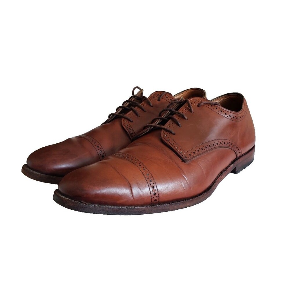 Allen Edmonds Yorktown Size 13D Coffee Brown Leather Oxford Dress Shoe